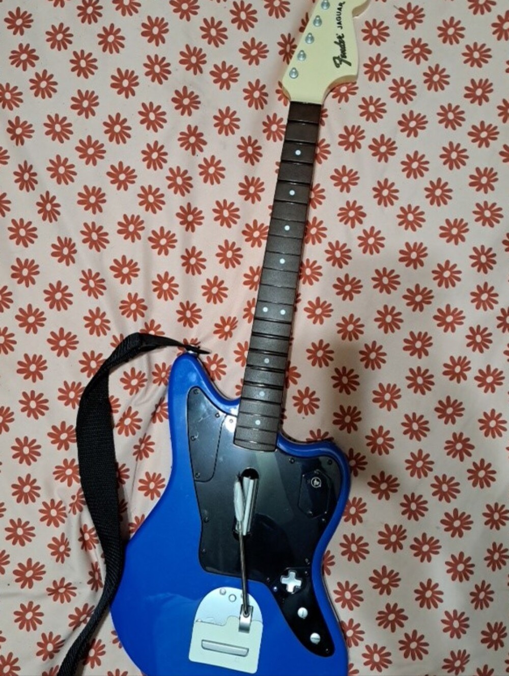 Fender Electric Guitar Controller in Bright Blue and Black